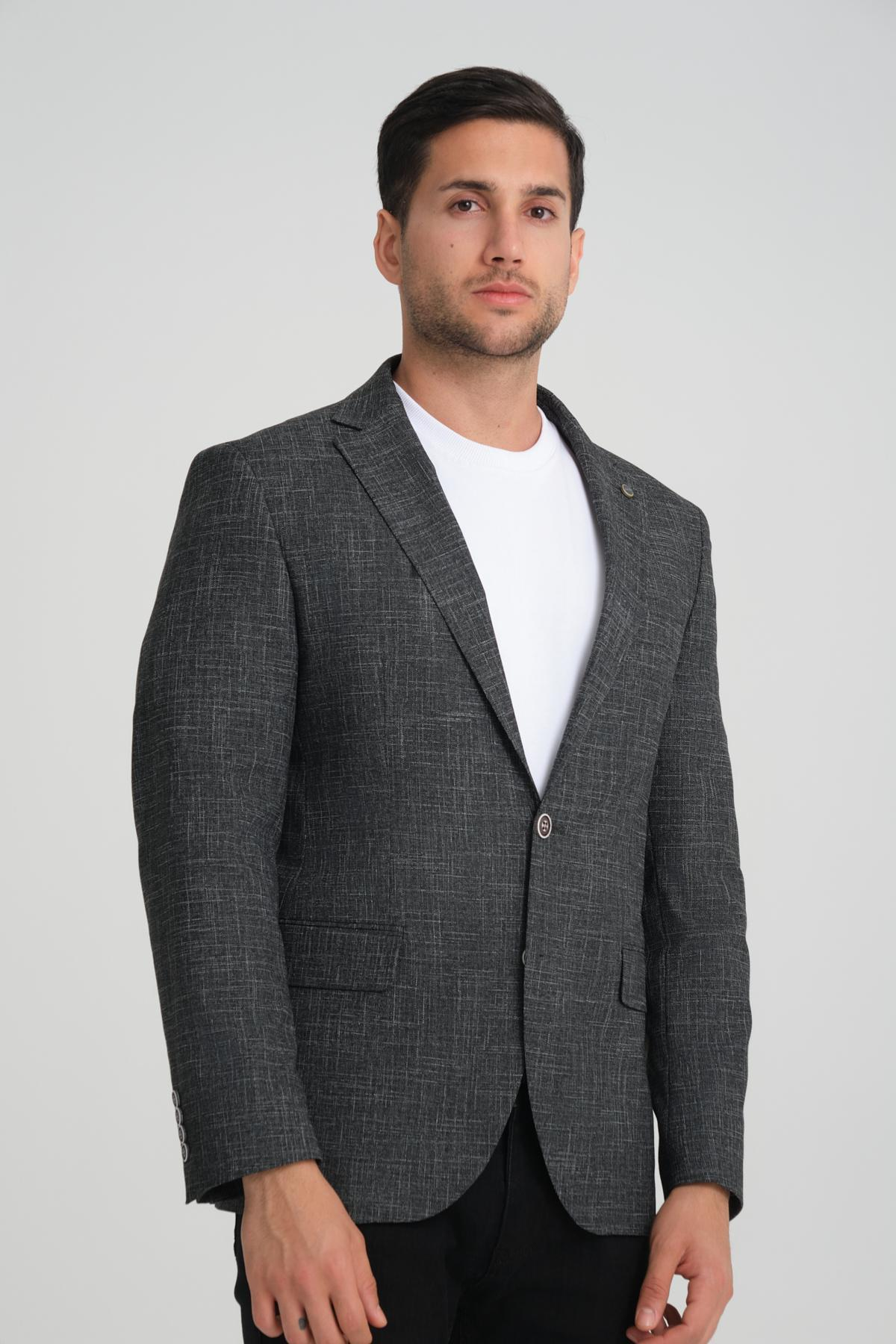 Men single-breasted blazer wholesale Black color 694211