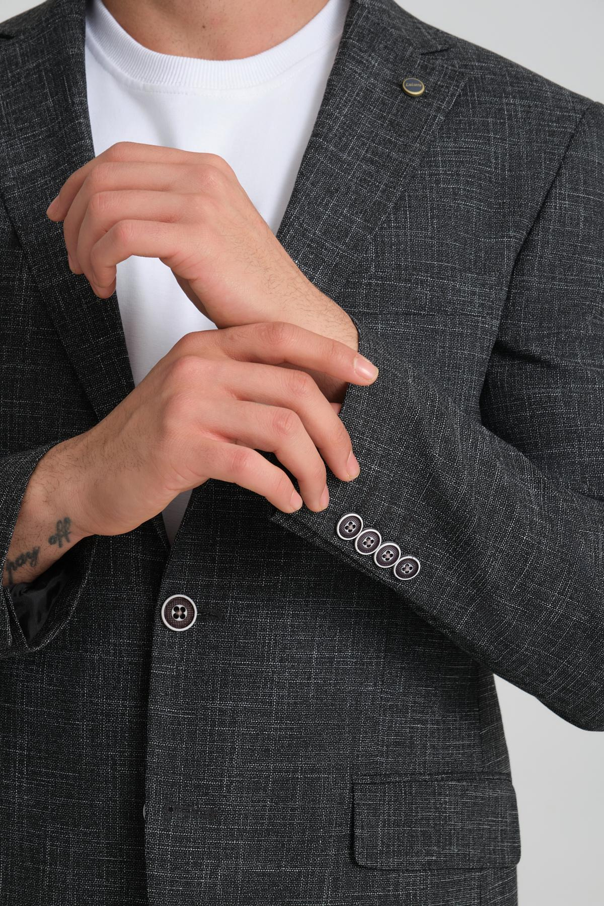 Men single-breasted blazer wholesale Black color 694211