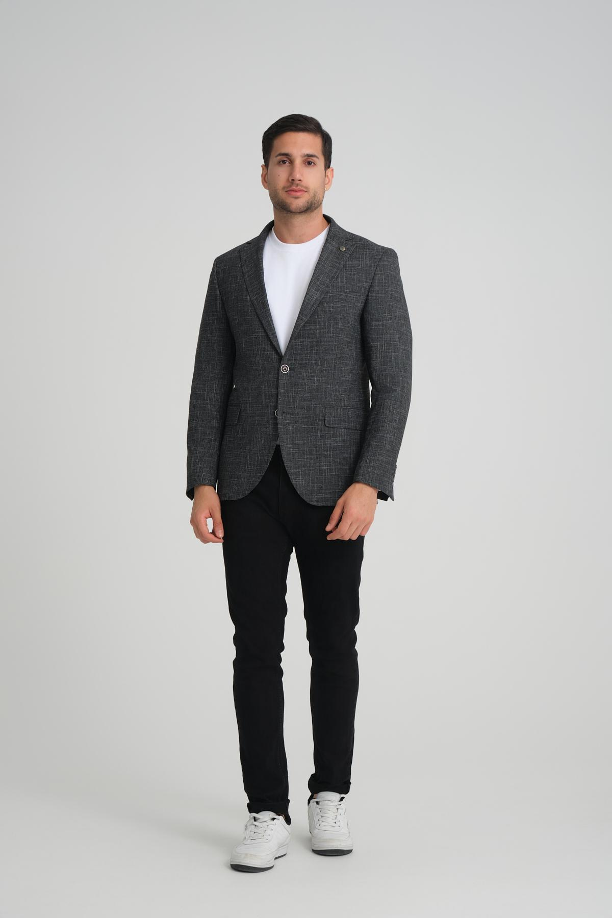 Men single-breasted blazer wholesale Black color 694211