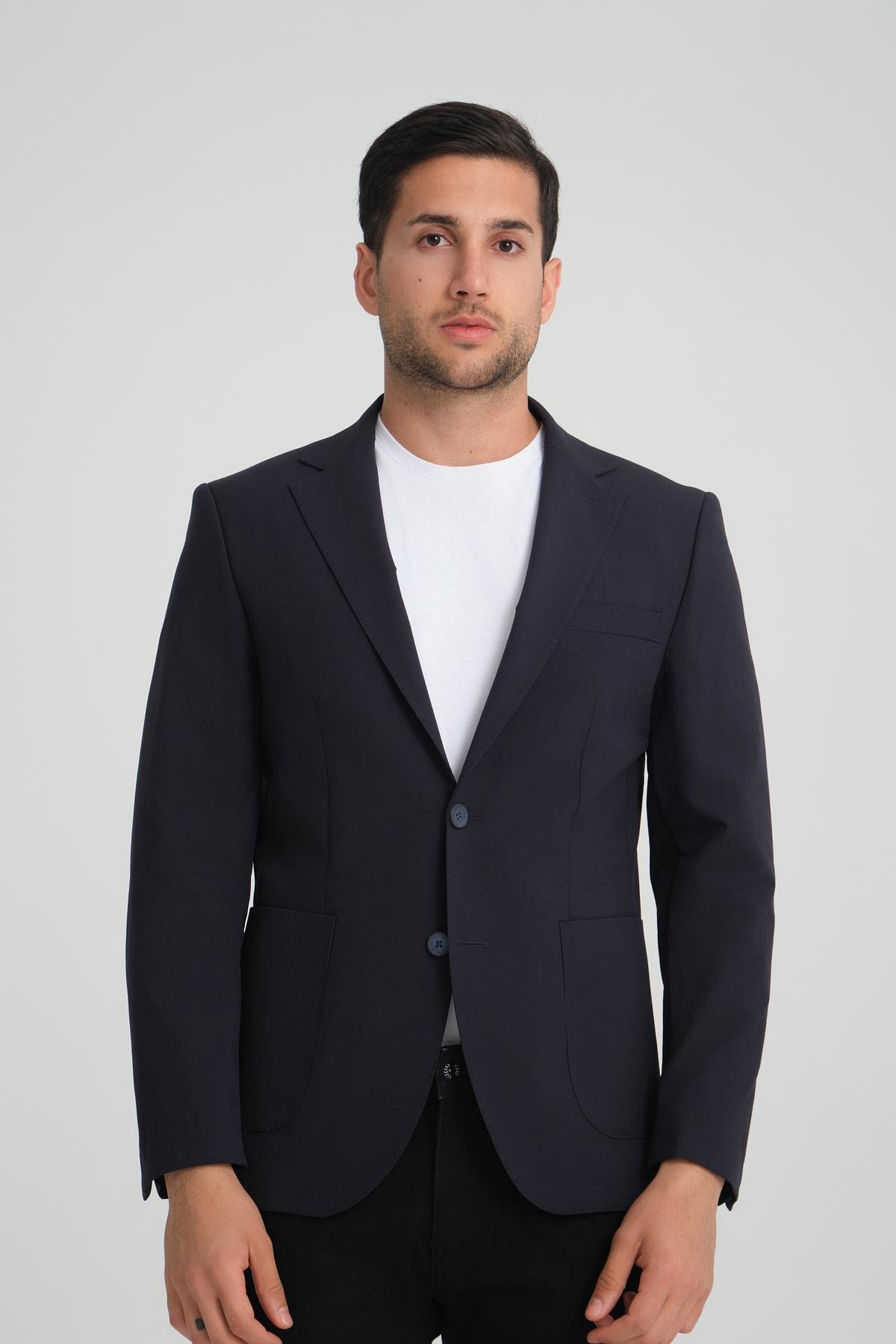 Men single-breasted blazer wholesale Black color 694217