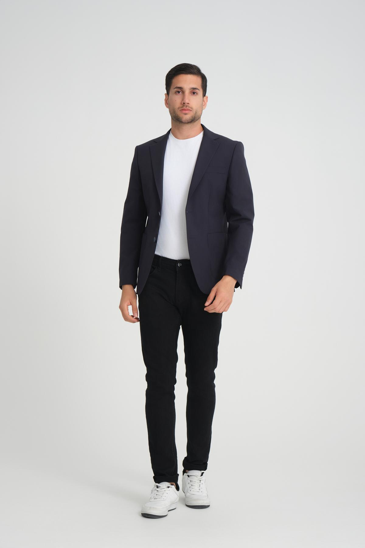 Men single-breasted blazer wholesale Black color 694217