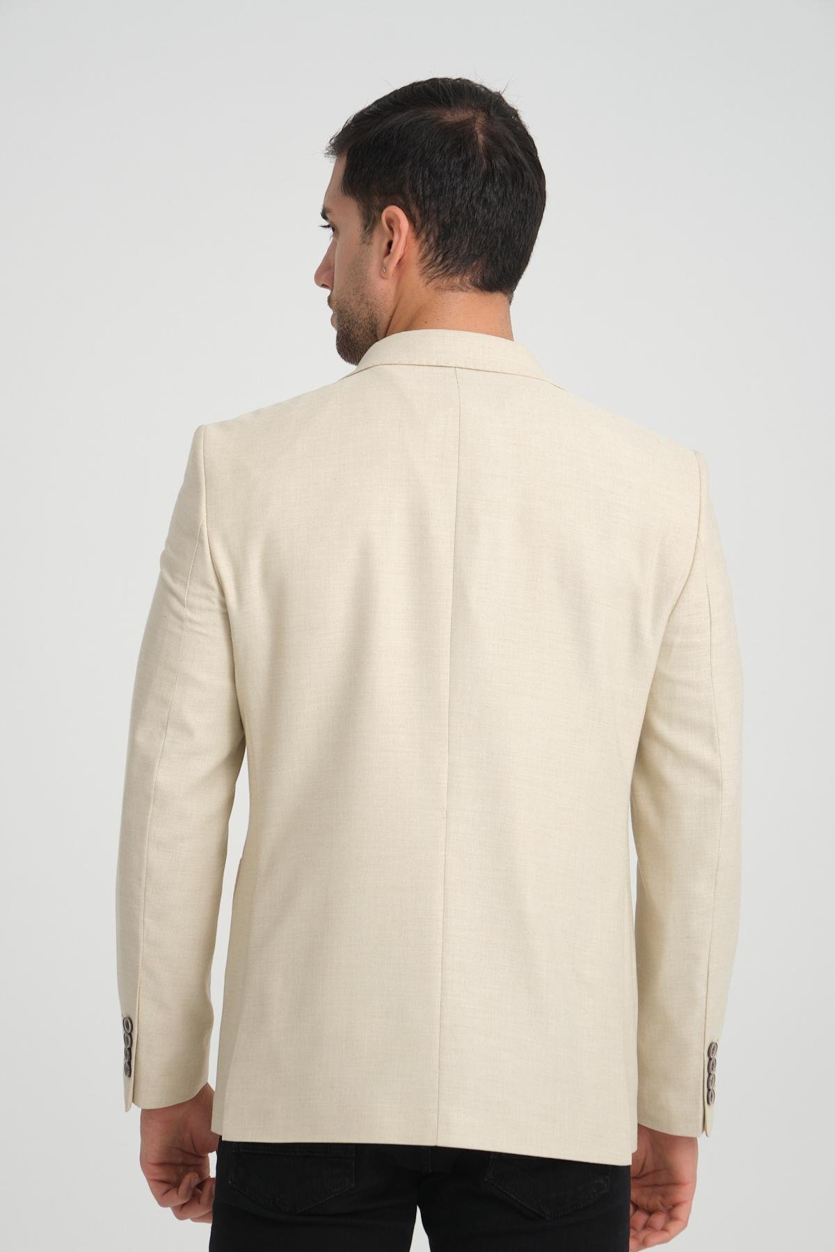 Men single-breasted blazer wholesale Champagne color 694230