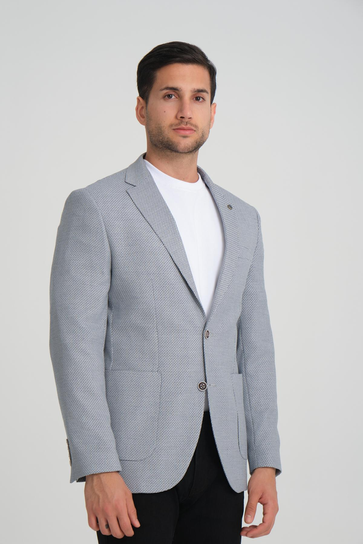 Men single-breasted blazer wholesale Gray color 694208