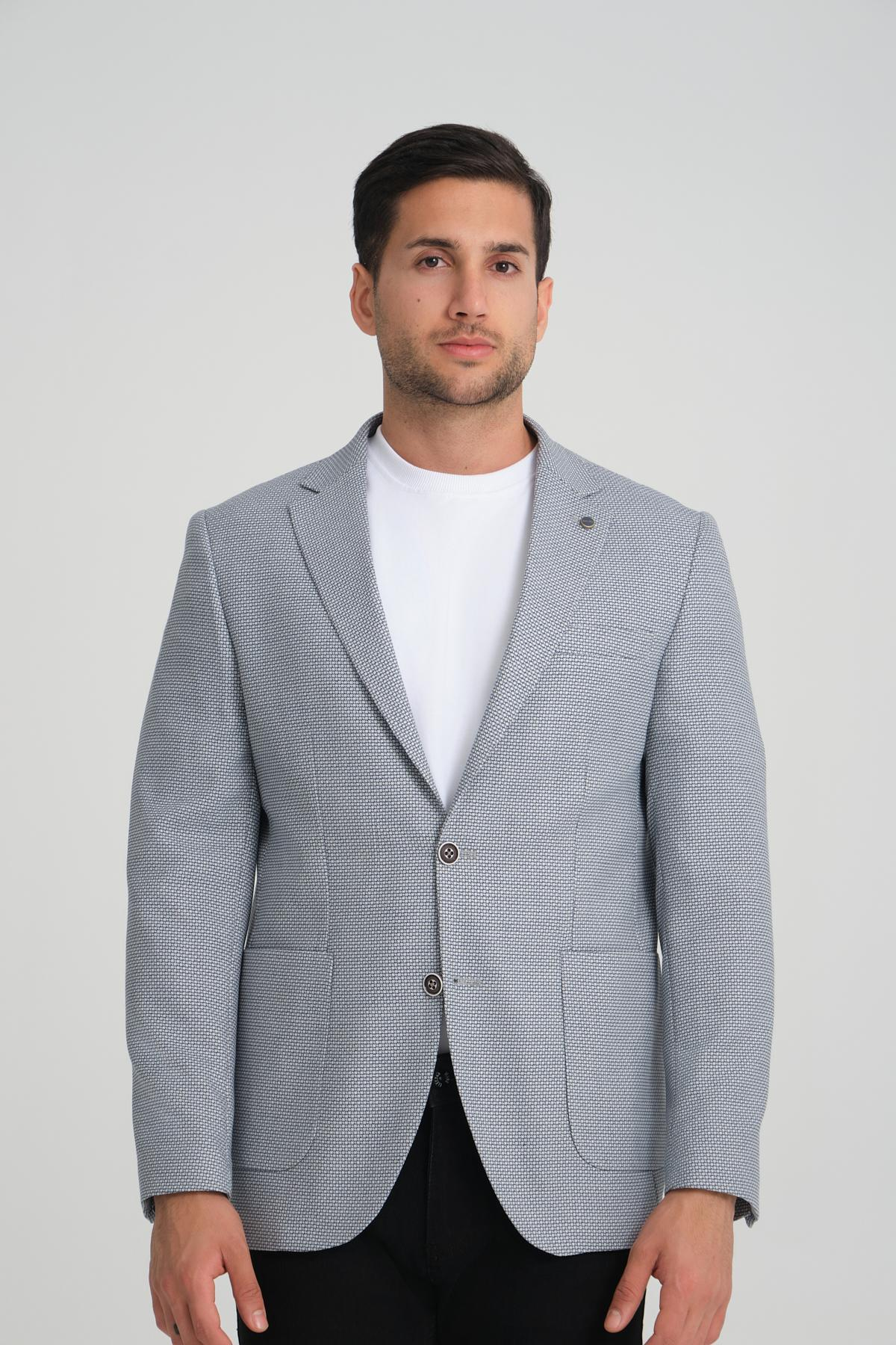 Men single-breasted blazer wholesale Gray color 694208