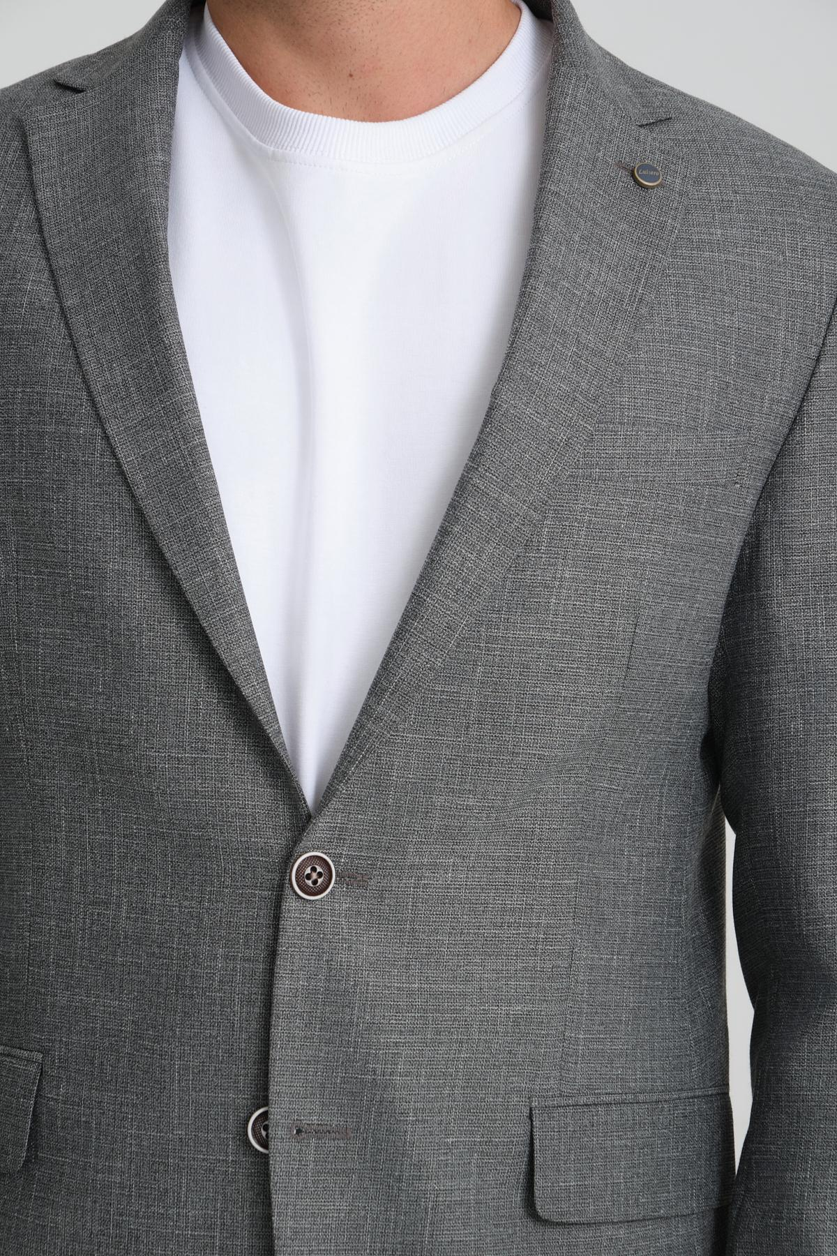 Men single-breasted blazer wholesale Gray color 694212