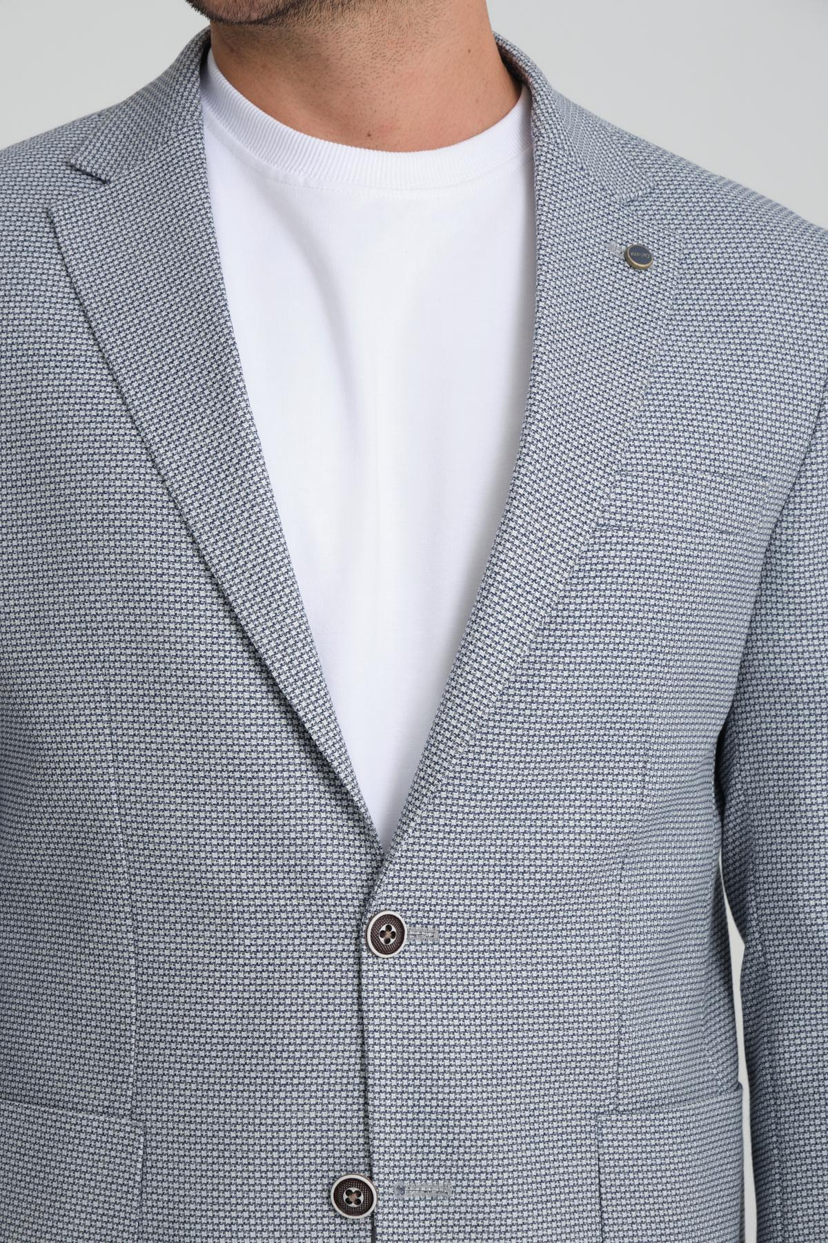 Men single-breasted blazer wholesale Gray color 694208