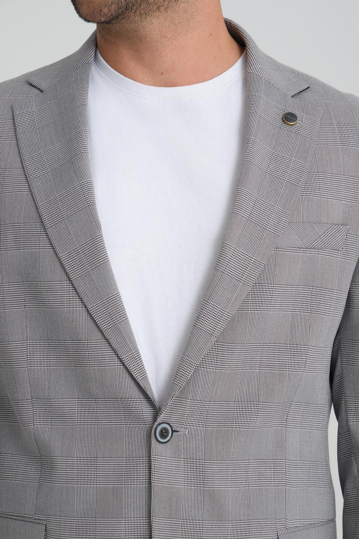 Men single-breasted blazer wholesale Gray color 694199