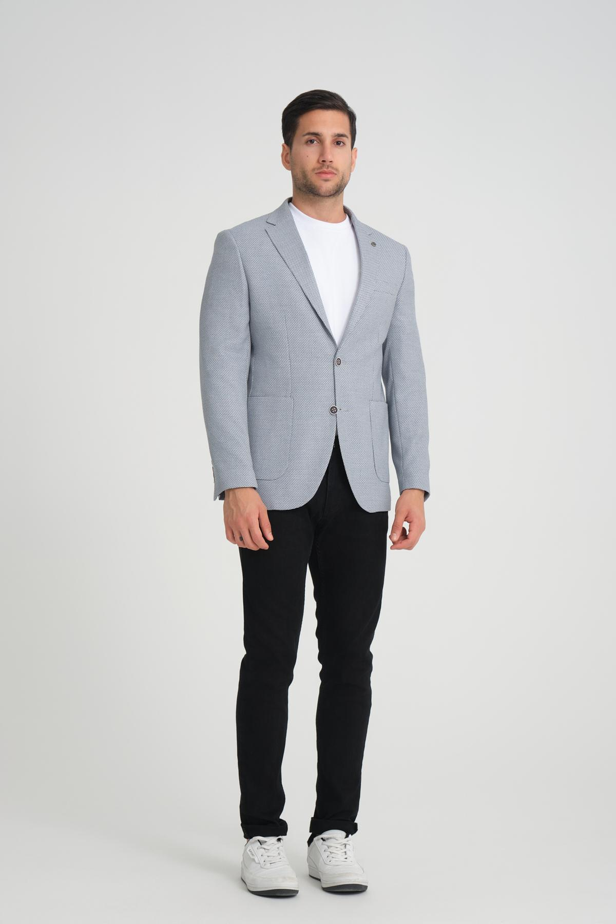 Men single-breasted blazer wholesale Gray color 694208