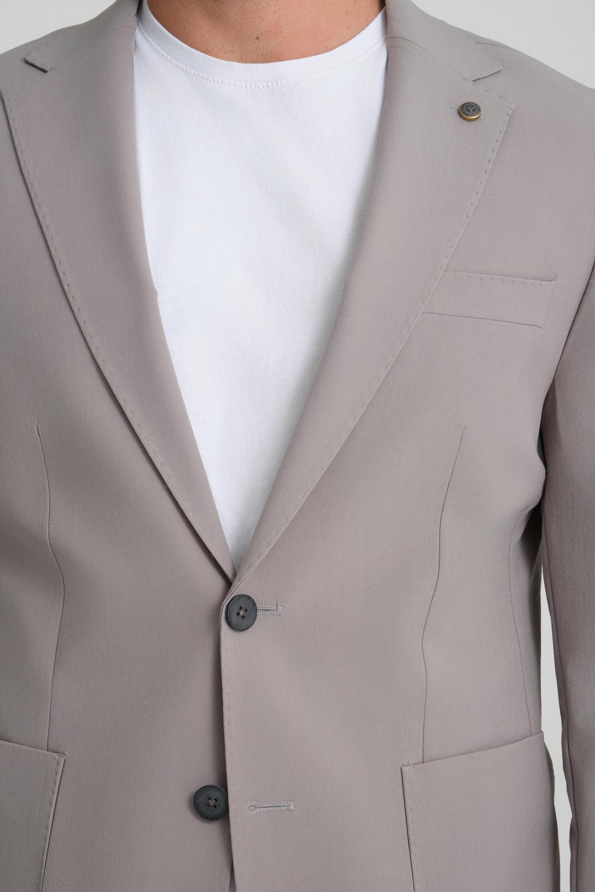 Men single-breasted blazer wholesale Gray color 694218