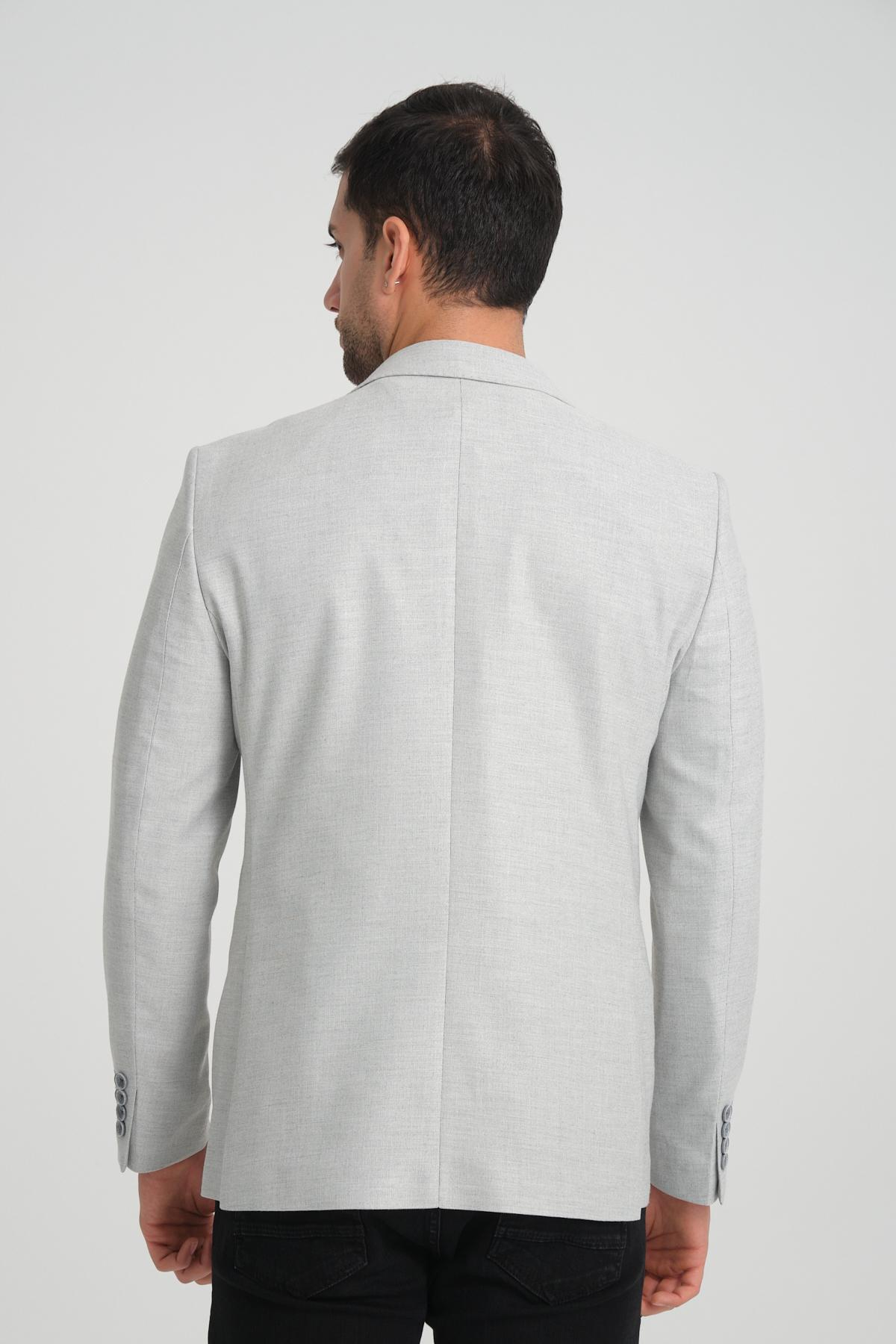 Men single-breasted blazer wholesale Light Gray color 694227