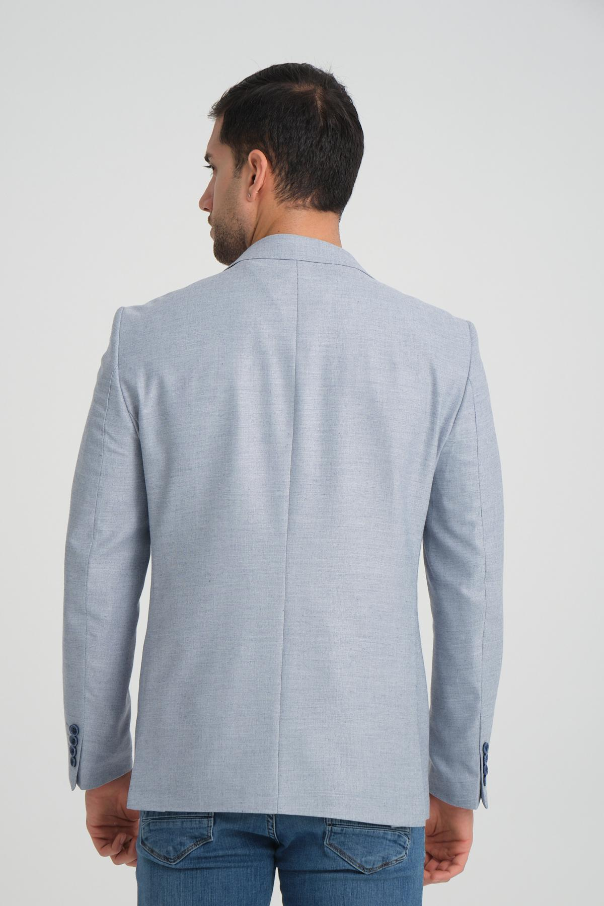 Men single-breasted blazer wholesale Light Blue color 694224