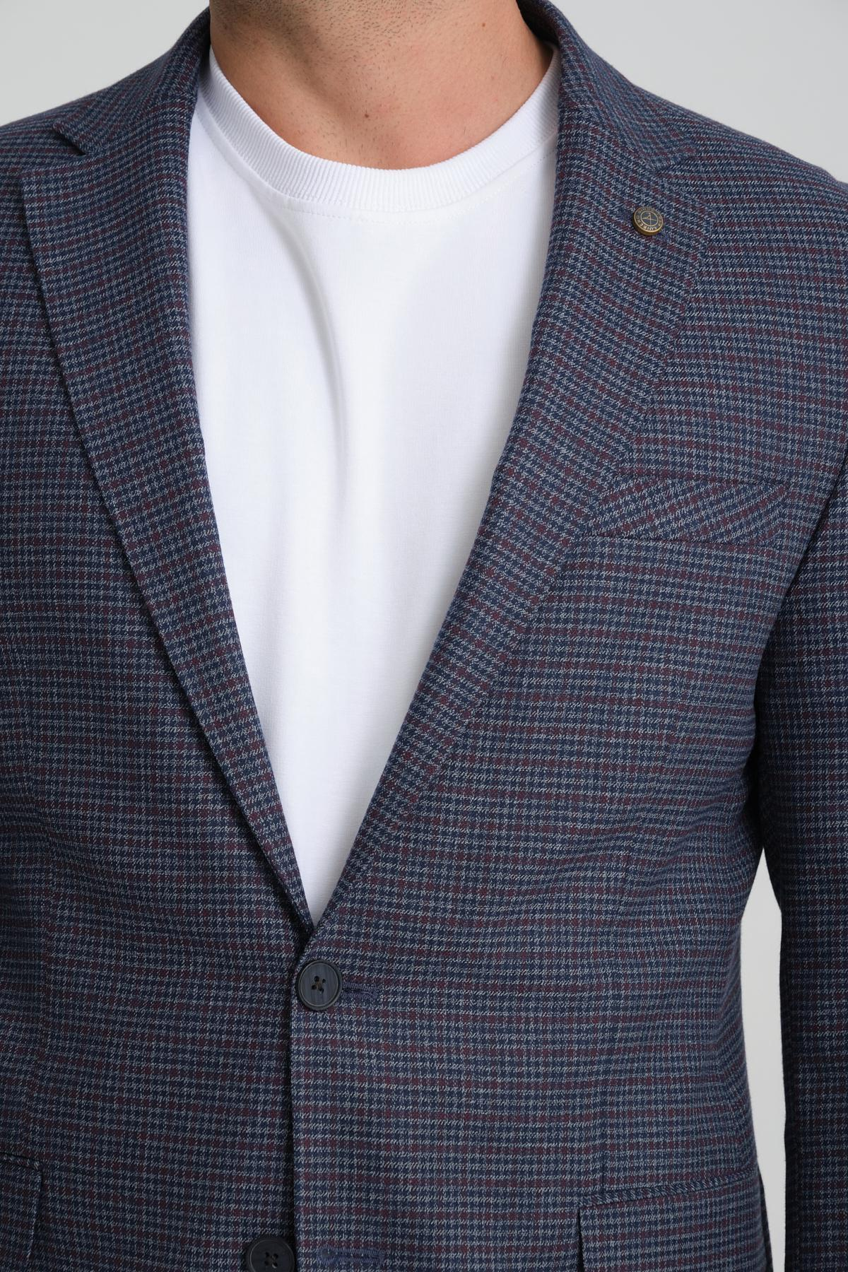 Men single-breasted blazer wholesale Midnight Blue color 694205