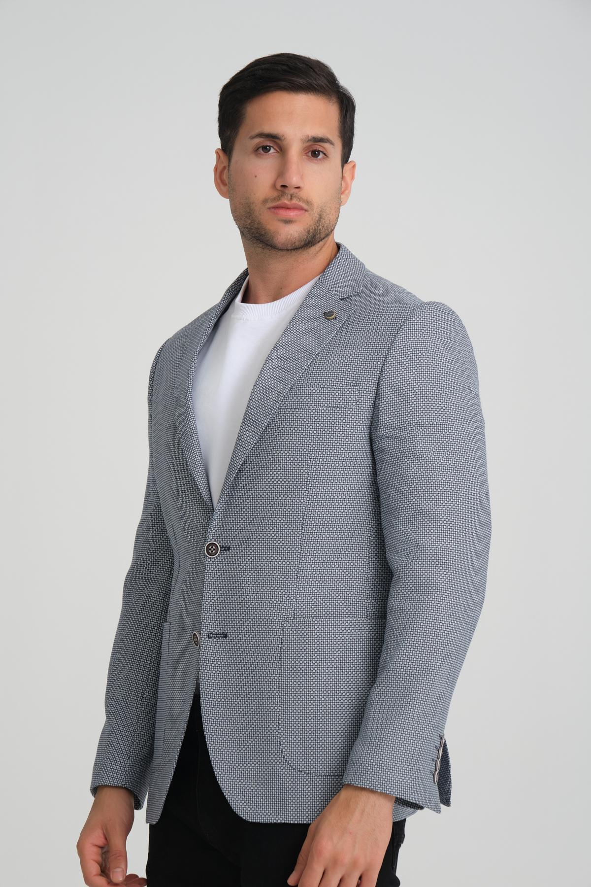 Men single-breasted blazer wholesale Navy color 694209