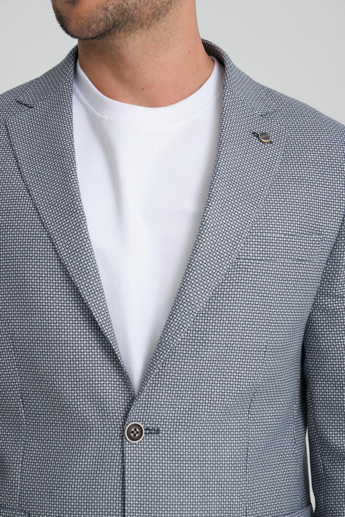 Men single-breasted blazer wholesale Navy color 694209