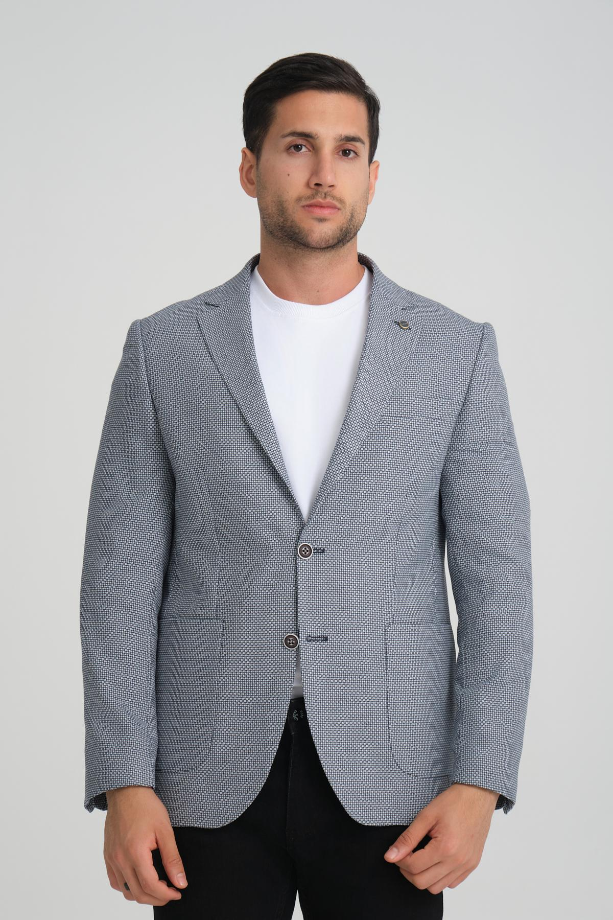 Men single-breasted blazer wholesale Navy color 694209