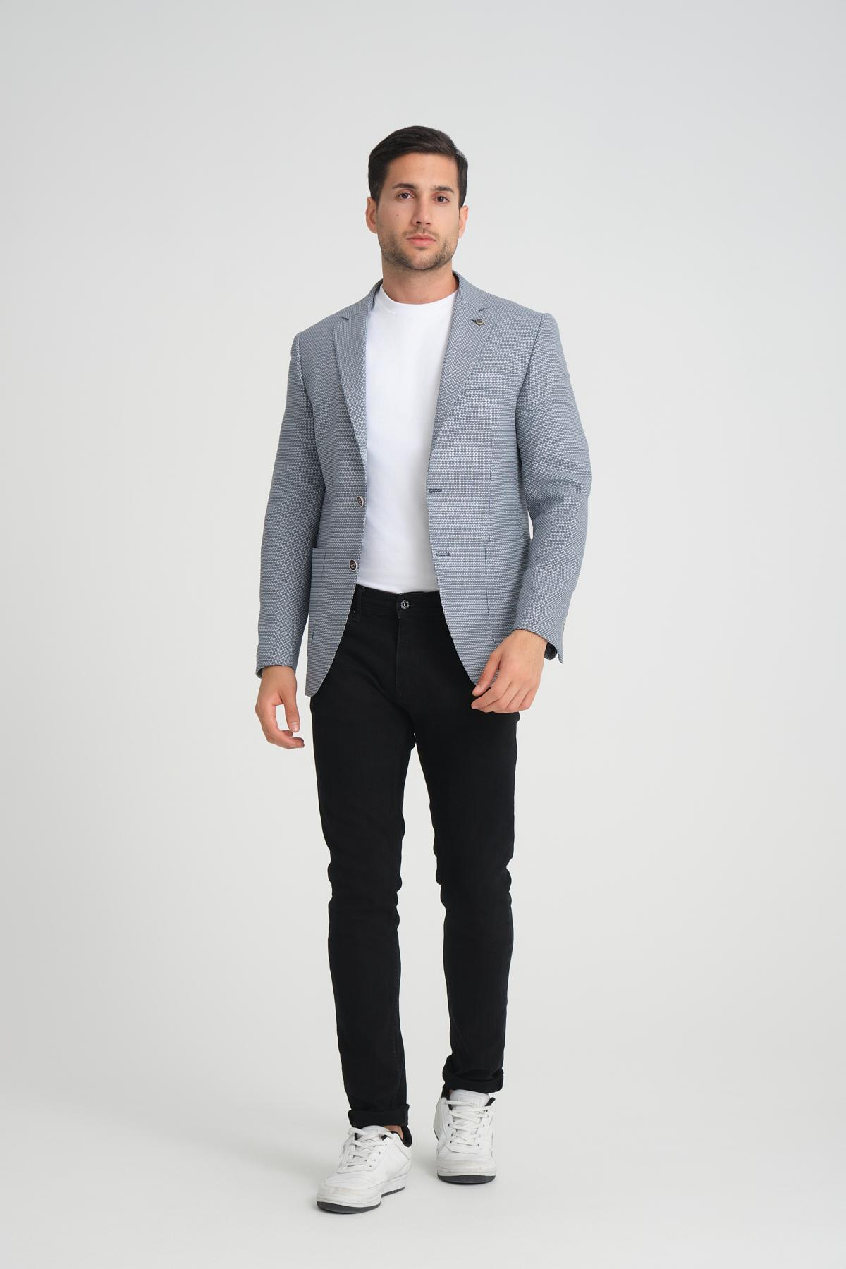Men single-breasted blazer wholesale Navy color 694209