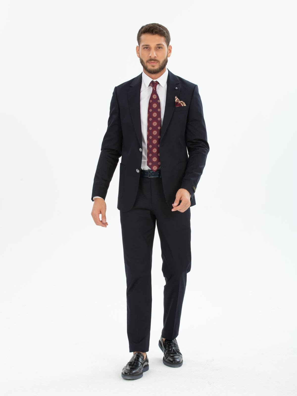 Men straight fit suit wholesale Black color