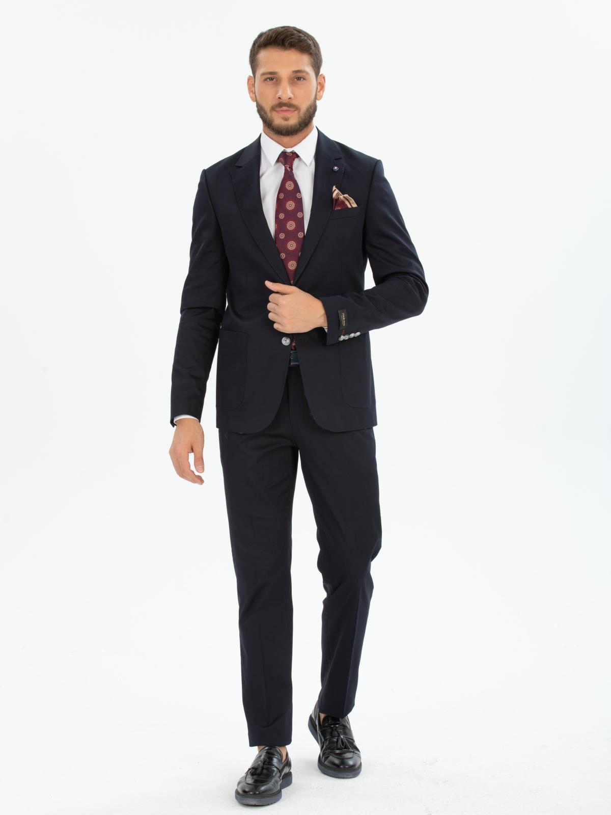 Men straight fit suit wholesale Black color