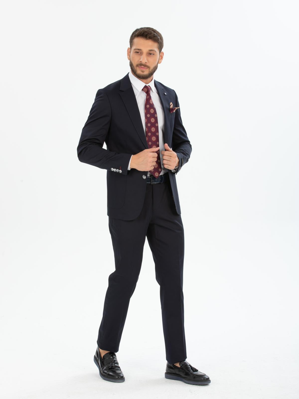 Men straight fit suit wholesale Black color