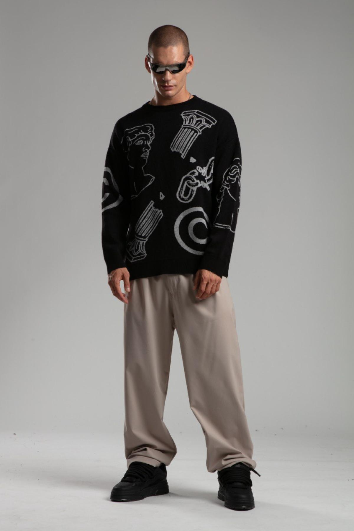 Men sweater wholesale Black color 699346