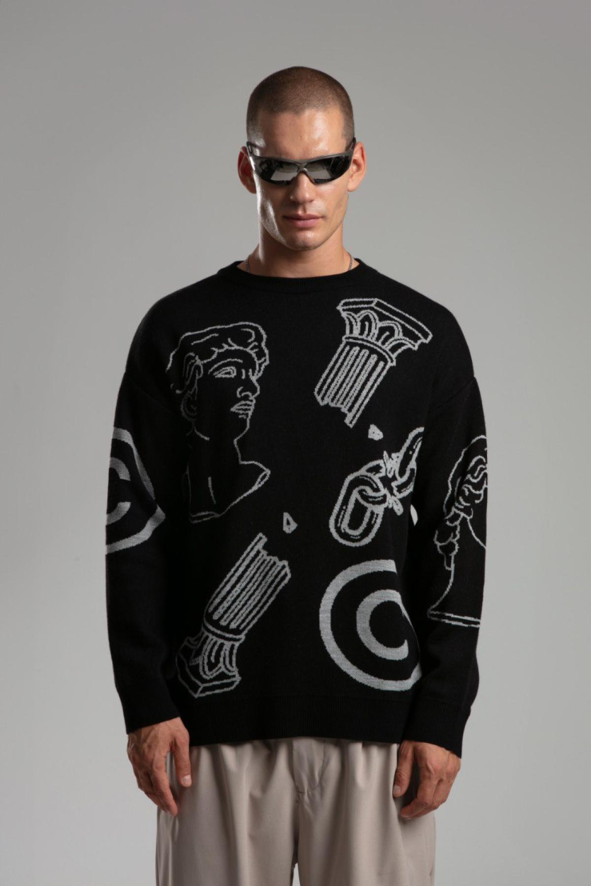 Men sweater wholesale Black color 699346