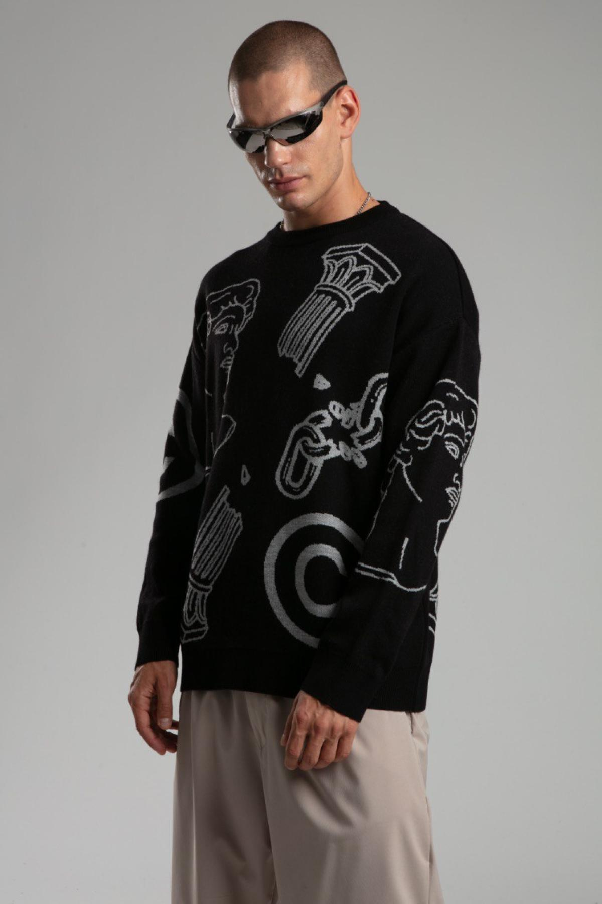 Men sweater wholesale Black color 699346