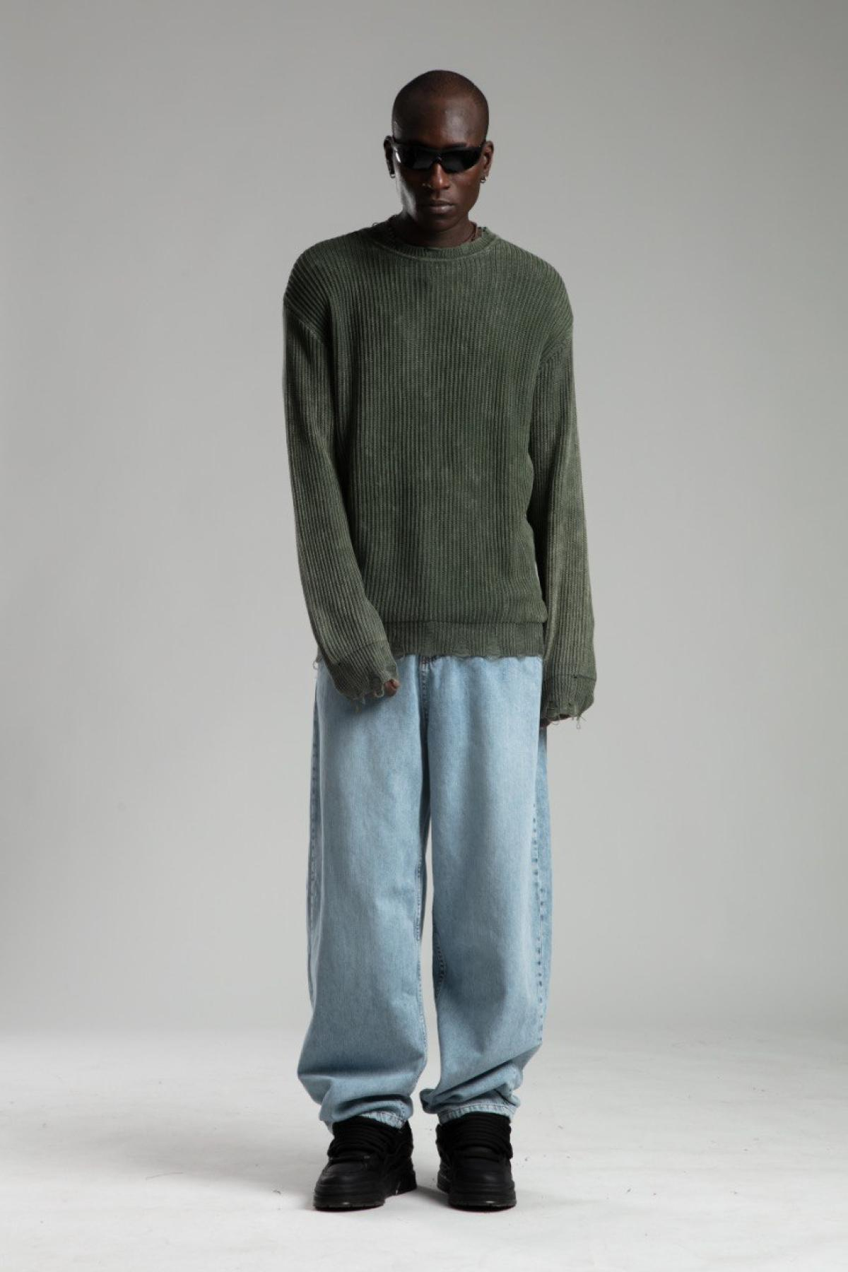 Men sweater wholesale Dark Green color 699336