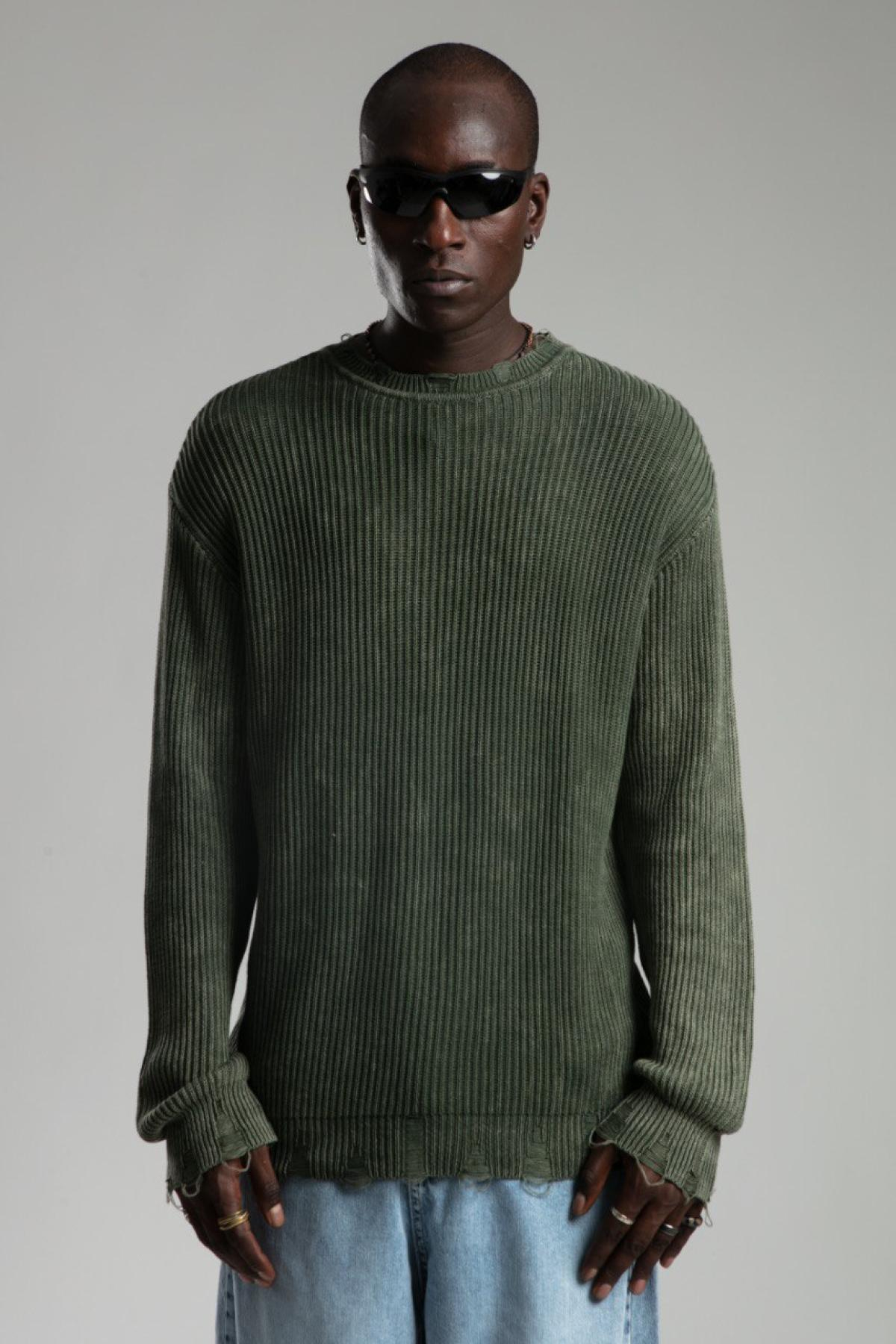 Men sweater wholesale Dark Green color 699336