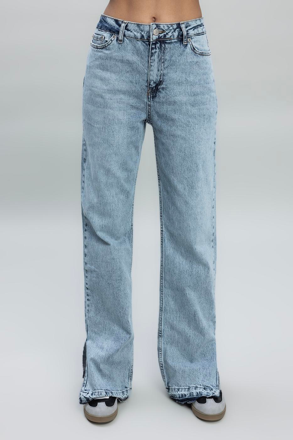 Mid-waist Straight Cut Denim Pants