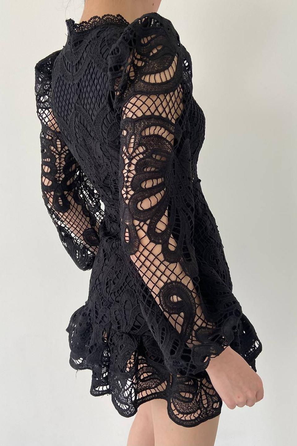 Nathalie White Lace Dress