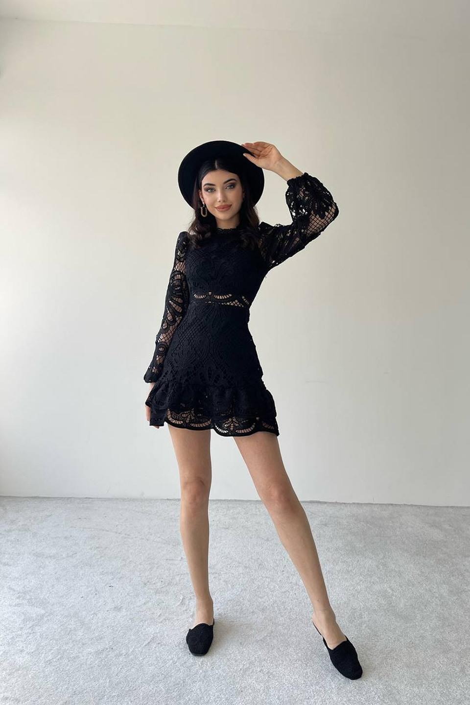 Nathalie White Lace Dress
