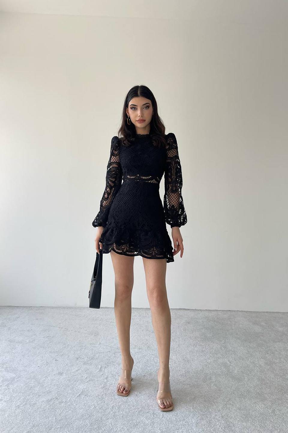 Nathalie White Lace Dress