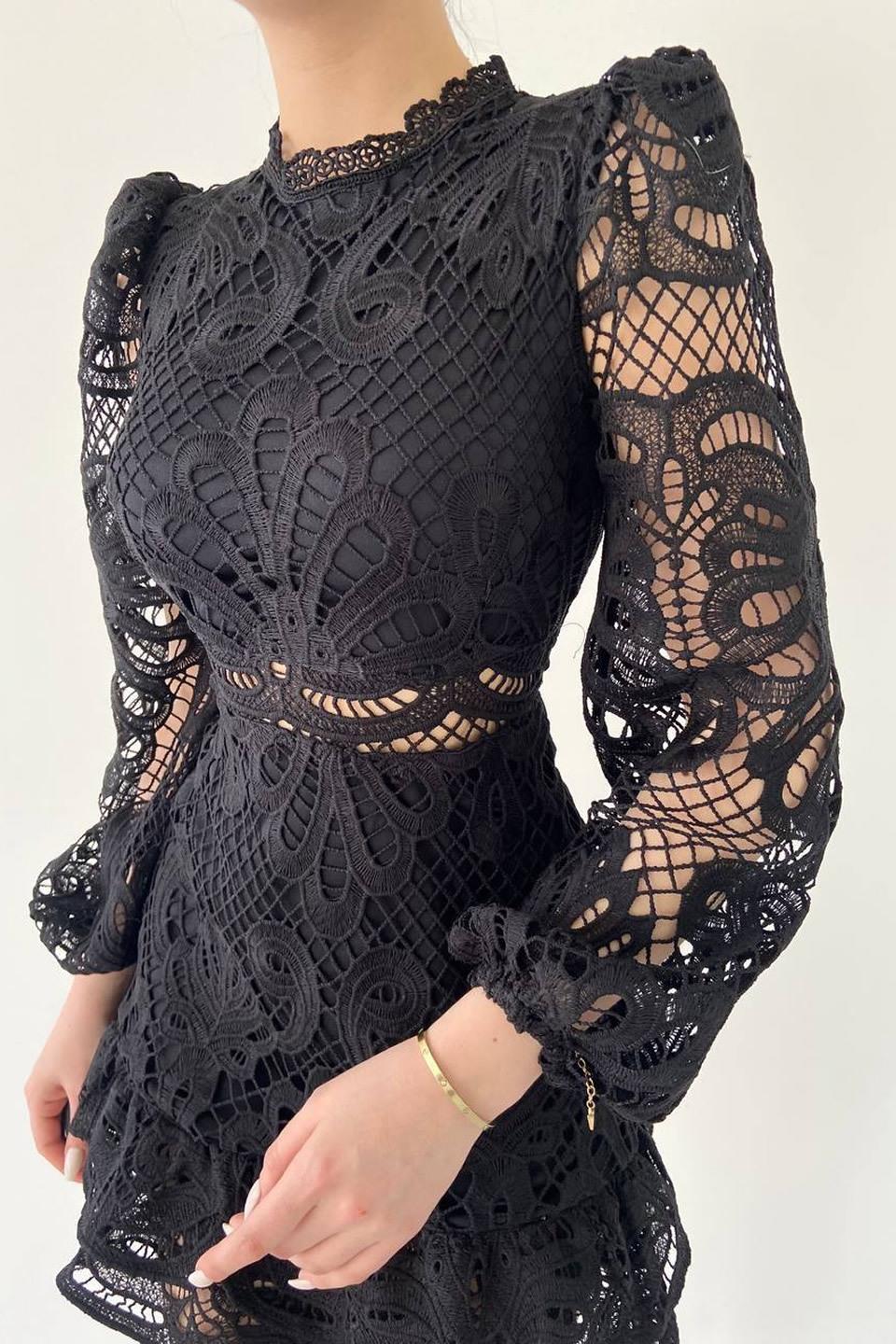 Nathalie White Lace Dress