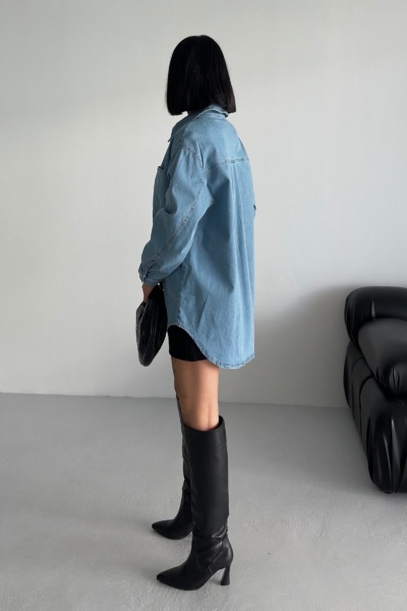 Oversize Kot Gömlek 6090-08-(S+L+3)