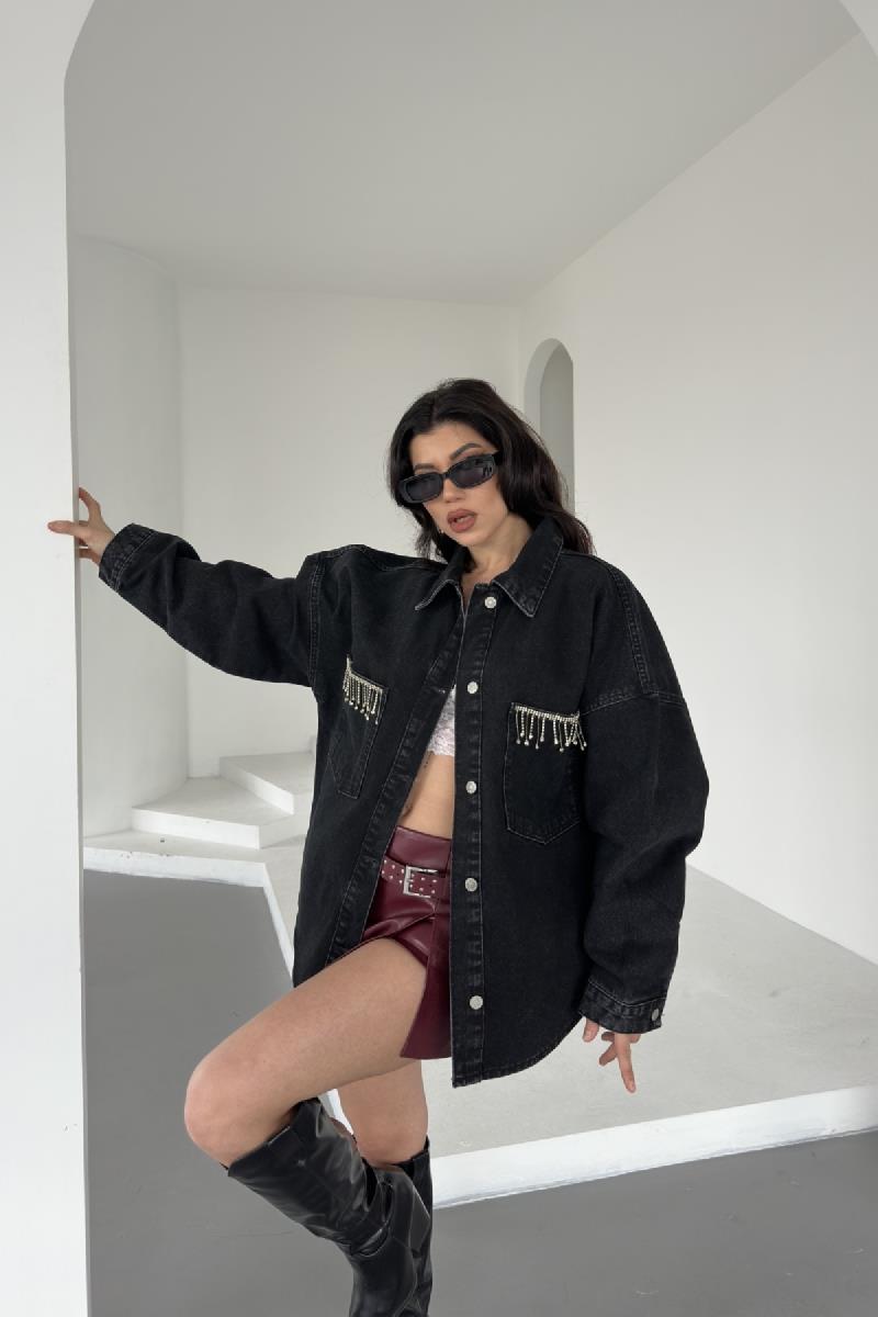 Oversize Kot Gömleklı 6034-23-(S+XL+4)