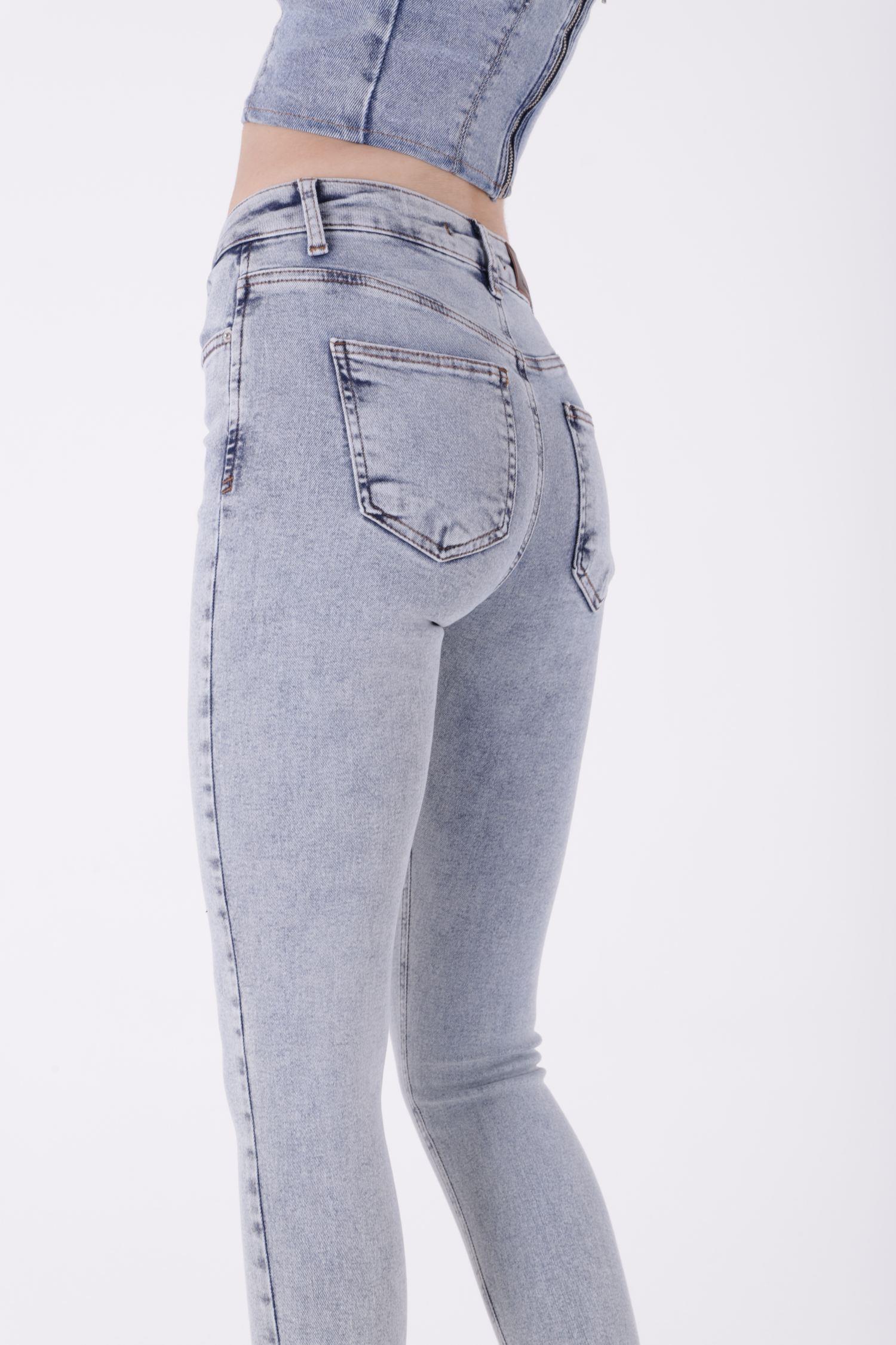 Paçasılı Skinny Kot Pantolon 7037-23-(26-31)
