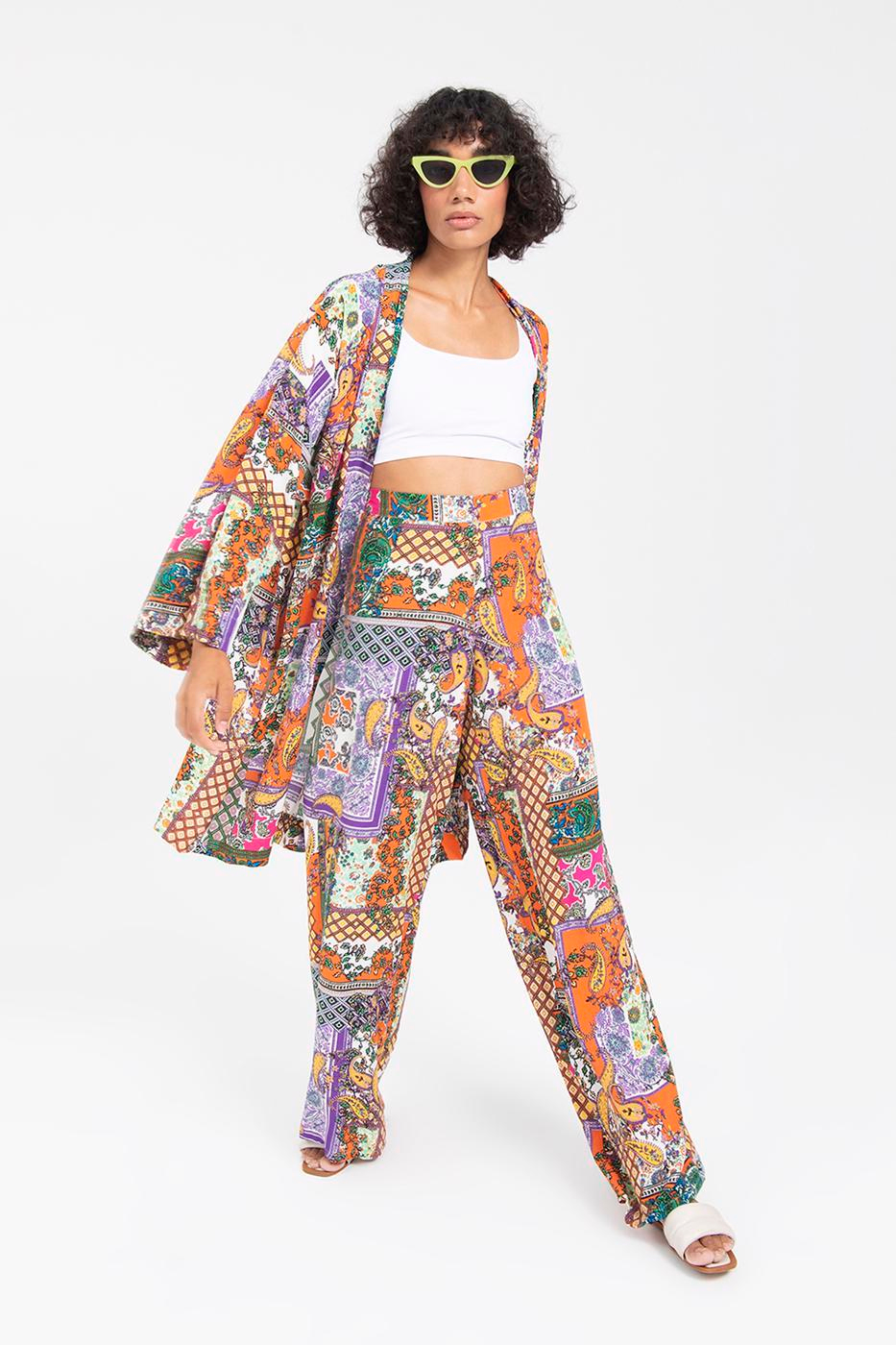 Patterned Baggy Pants