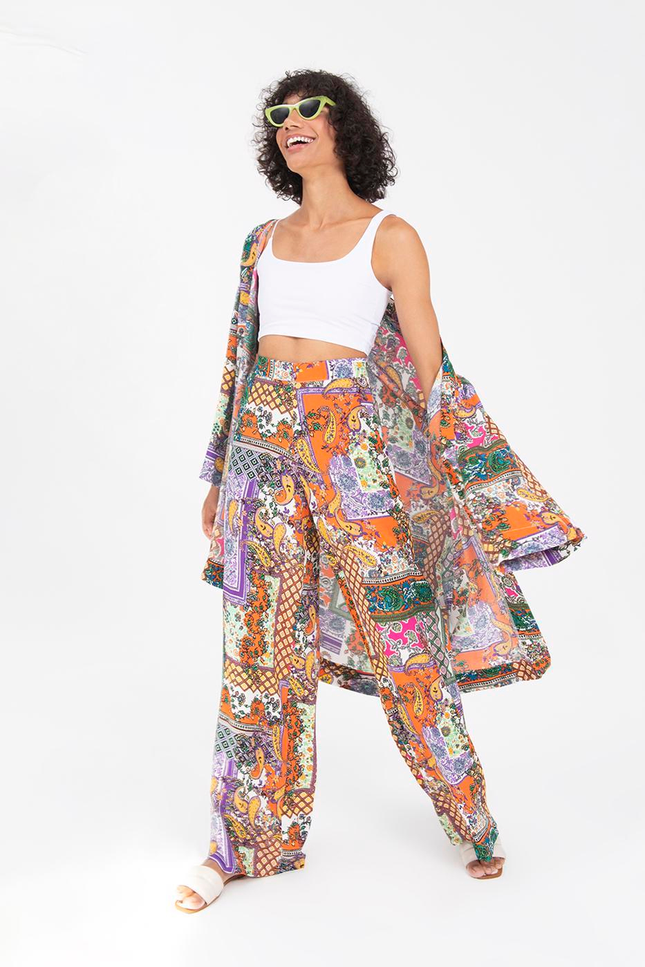 Patterned Midi Kimono