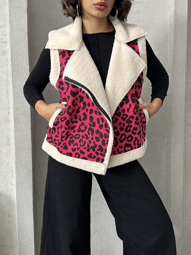 Peluş Toptan Yelek - Fujya Siyah | TOPSHOW