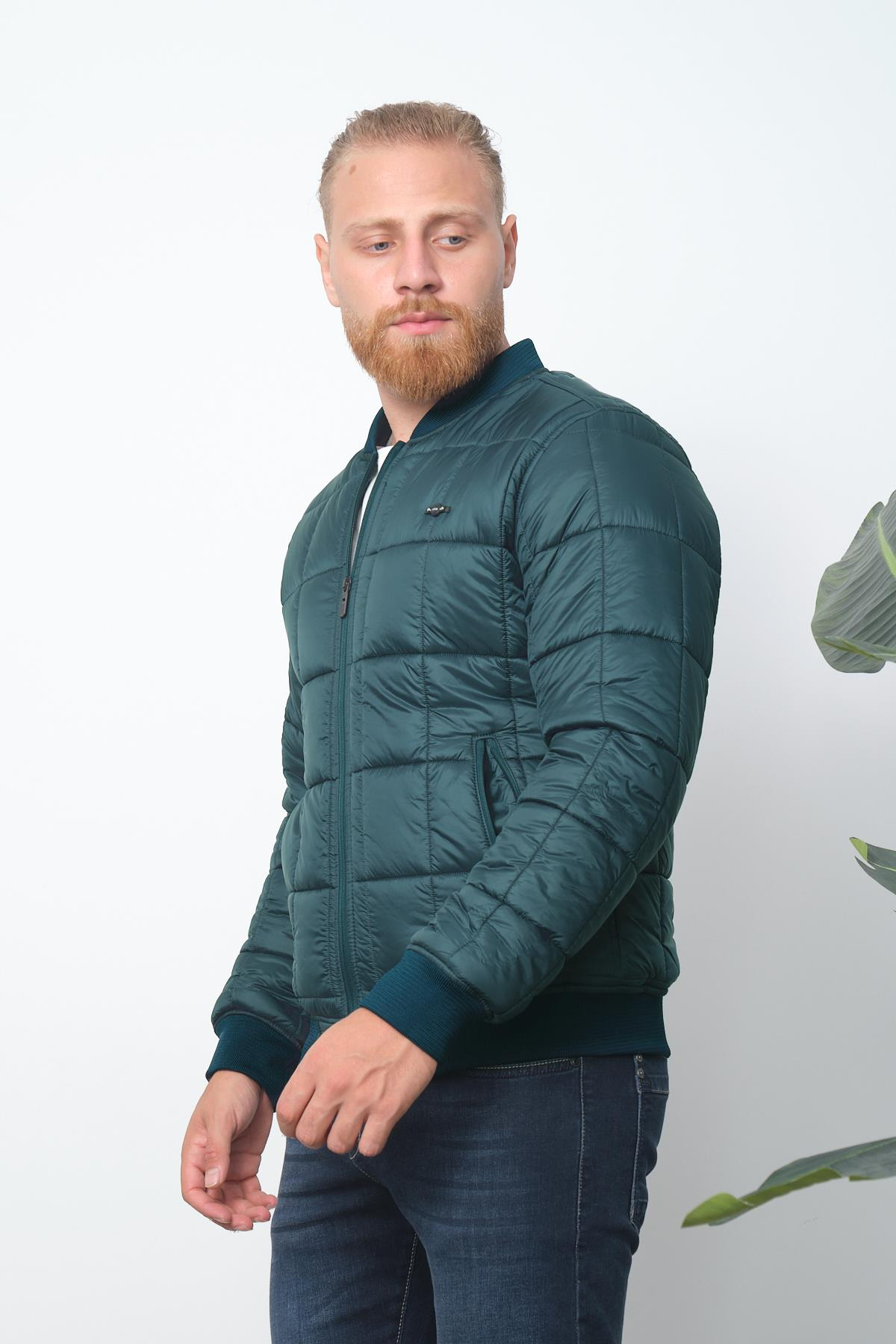 Wholesale Petrol Quilted Pilot Jacket 4574P