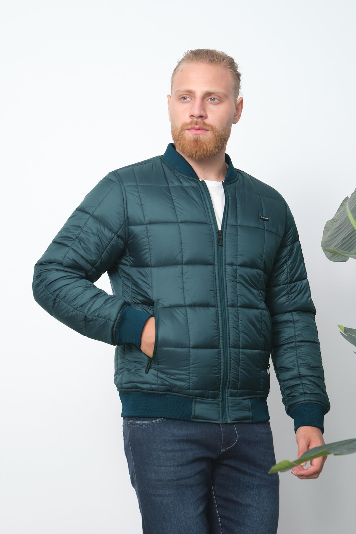 Wholesale Petrol Quilted Pilot Jacket 4574P