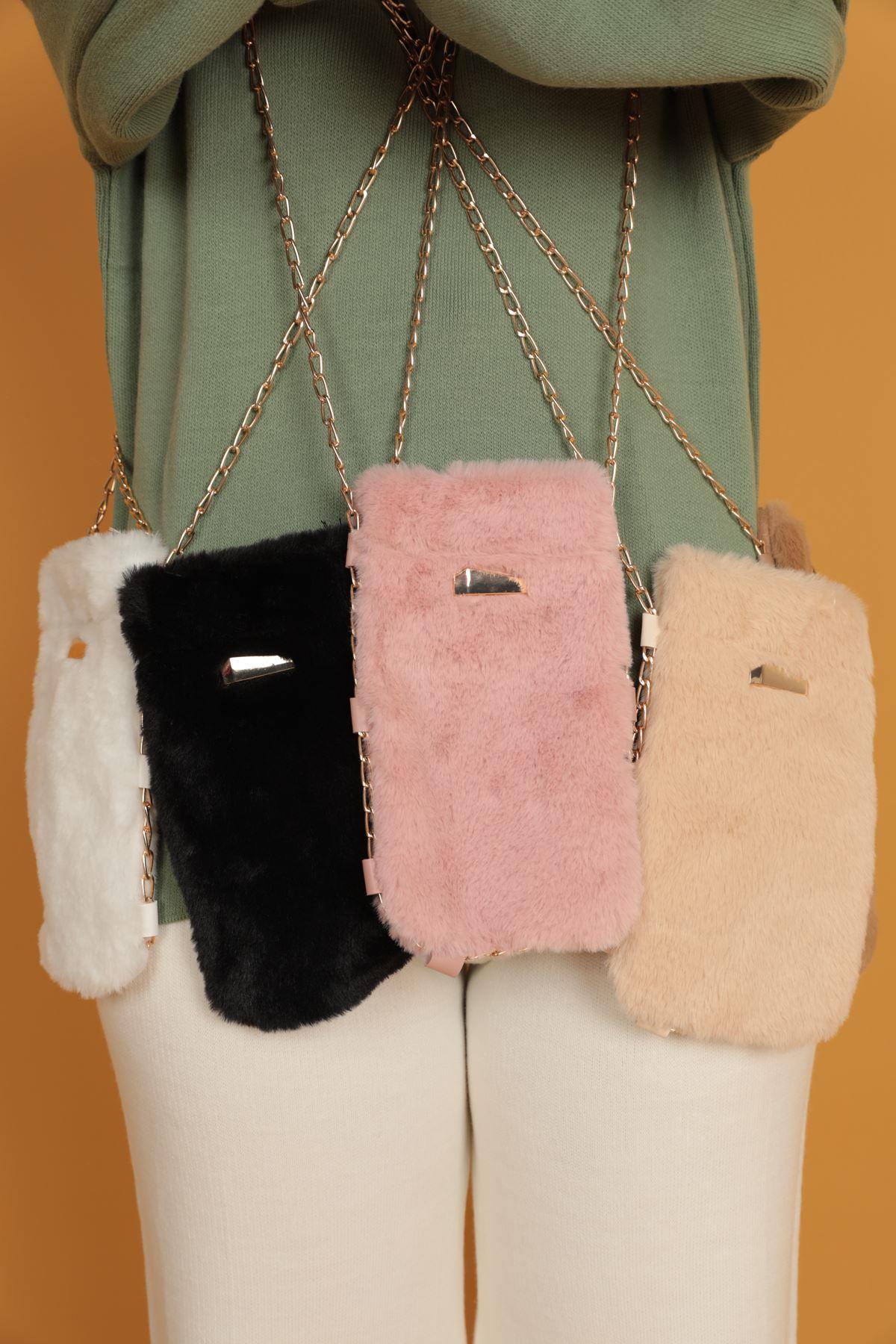 Plush Women's Snap Crossbody Bag-Camel Brown