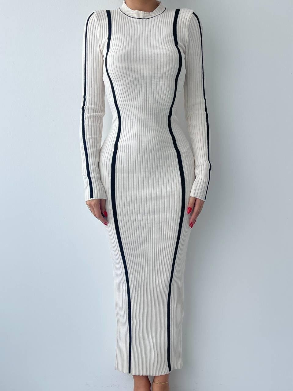 Ribbon Knitwear Dress