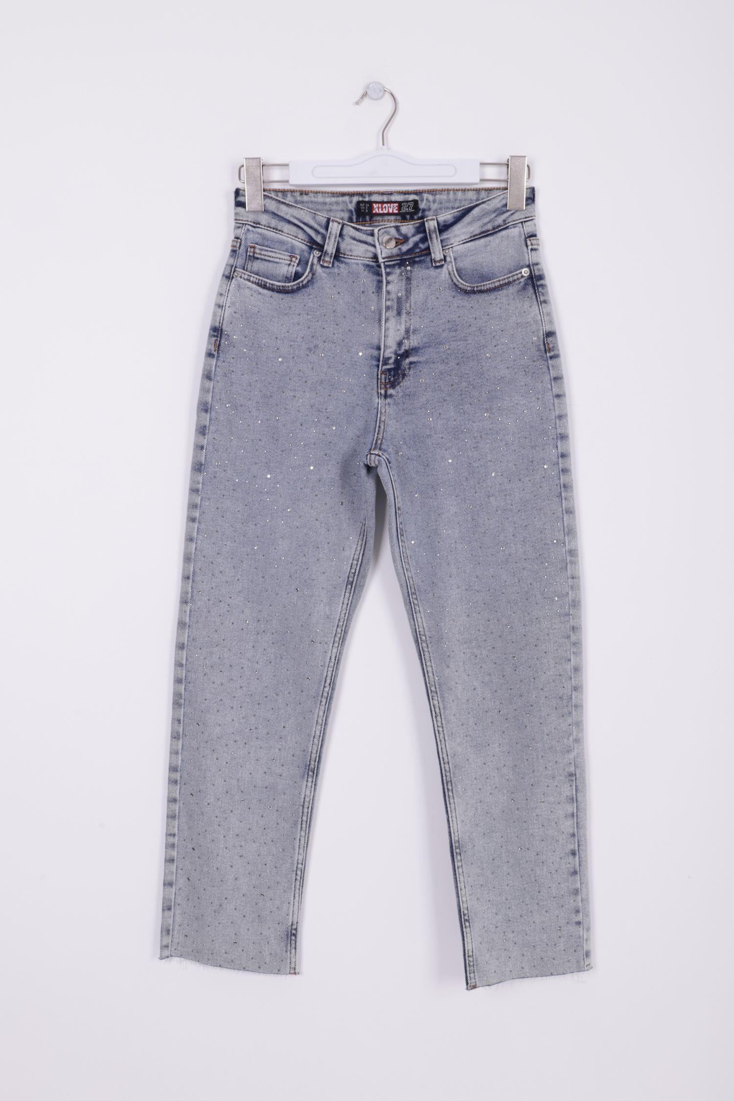 Serpme Yıldızlı Kot Pantolon 7040-23-(28-33)