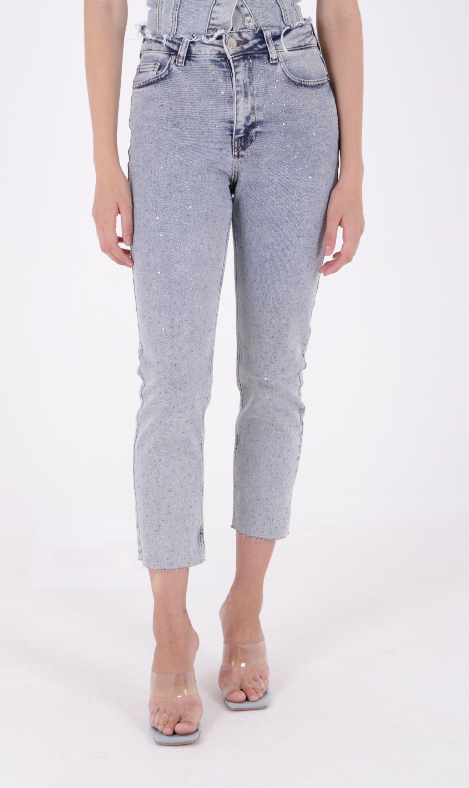 Serpme Yıldızlı Kot Pantolon 7040-23-(28-33)