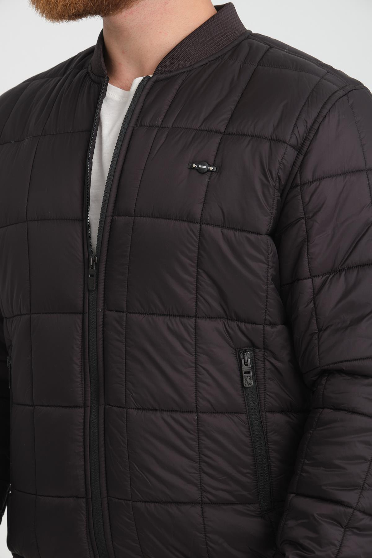 Wholesale Black Quilted Pilot Jacket 4574S