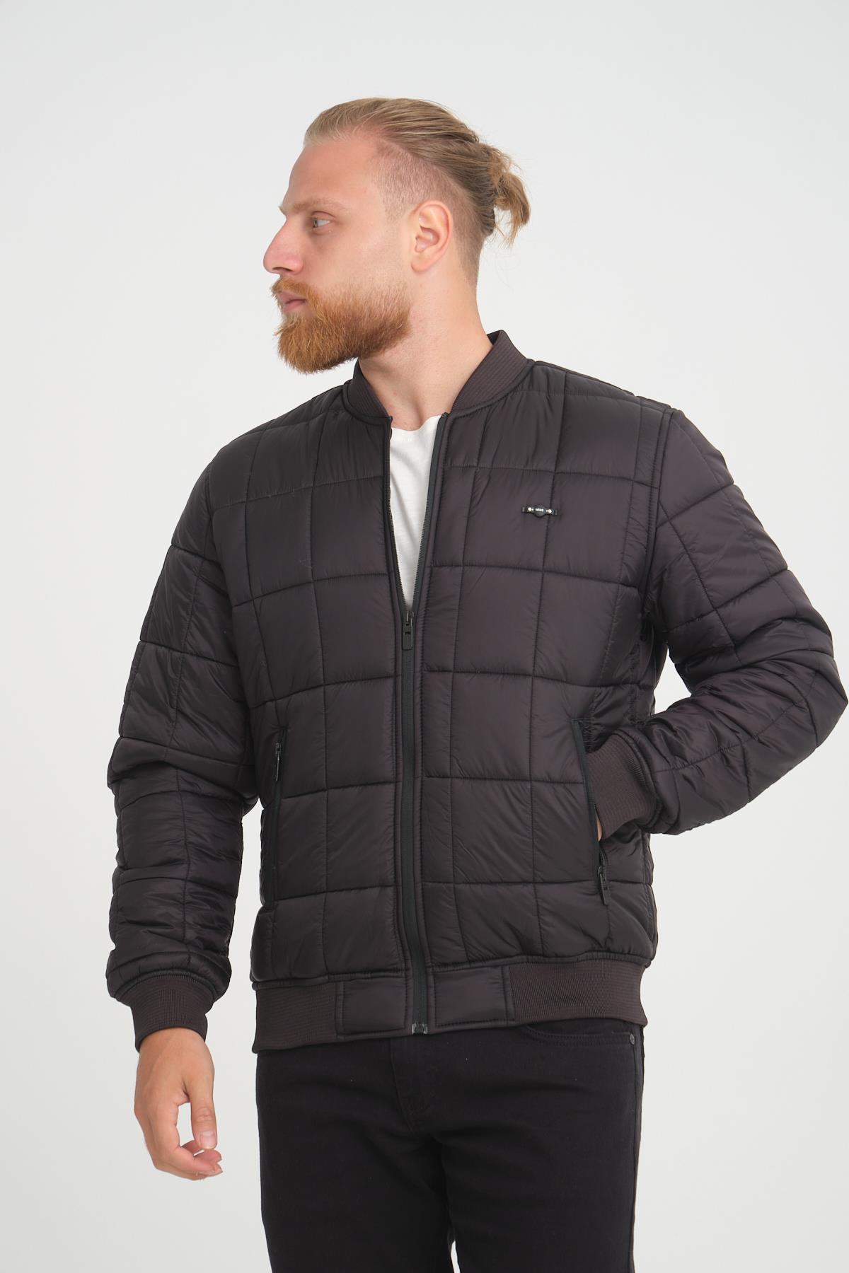 Wholesale Black Quilted Pilot Jacket 4574S