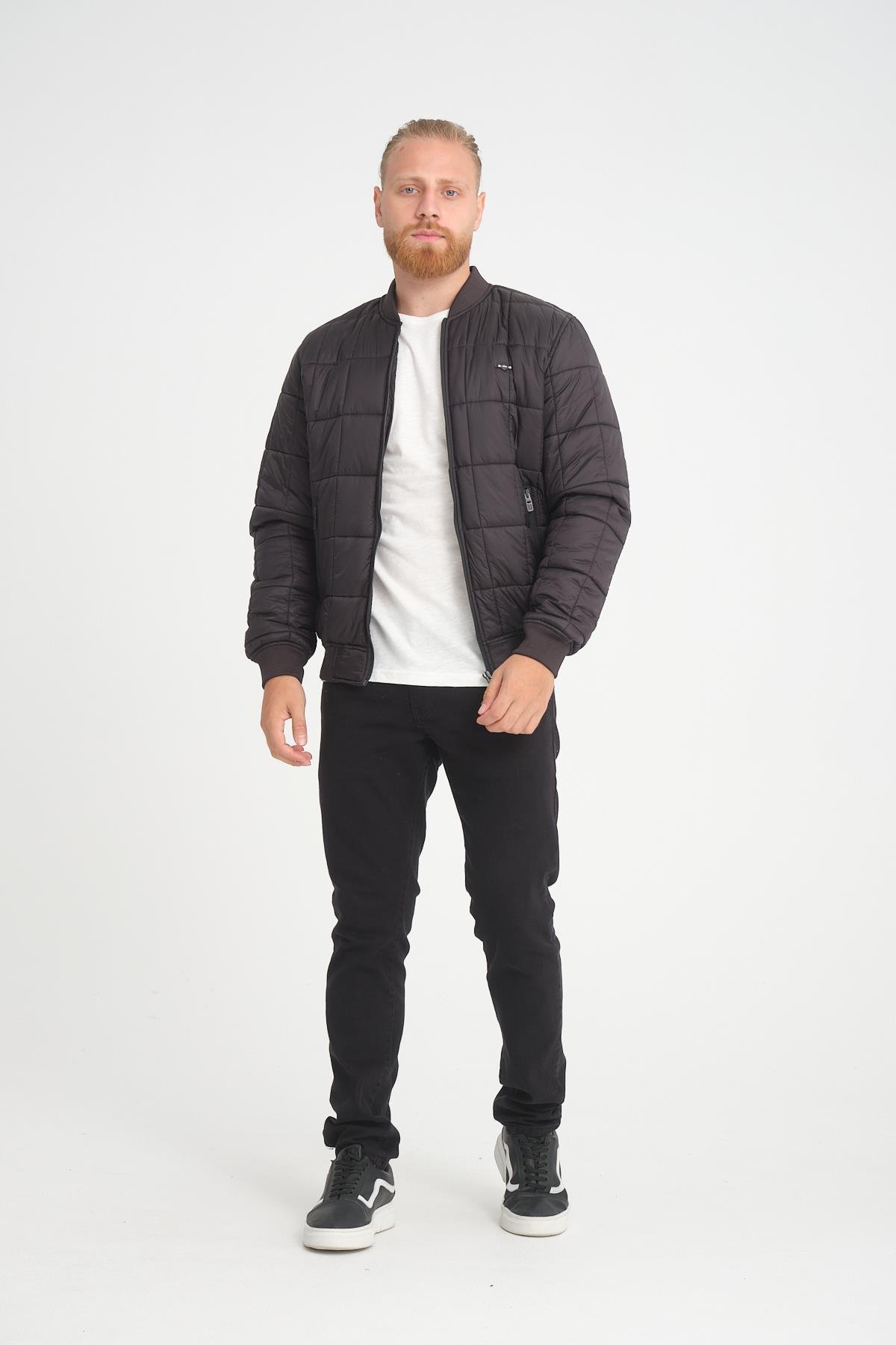Wholesale Black Quilted Pilot Jacket 4574S