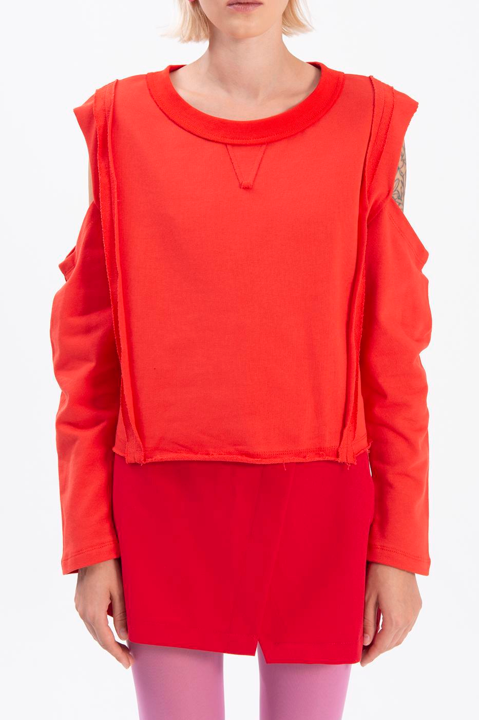 Sleeve cut out sweatshirt