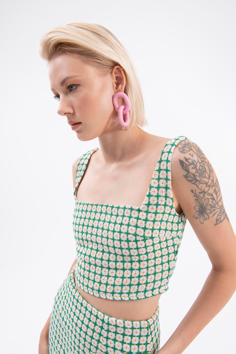 Square neck bustier